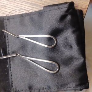 Silver drop earrings
